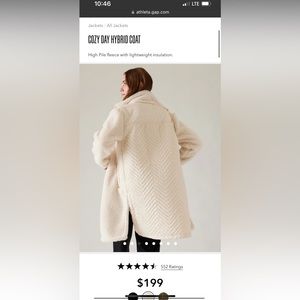 NWT Cozy Day Hybrid Coat Small